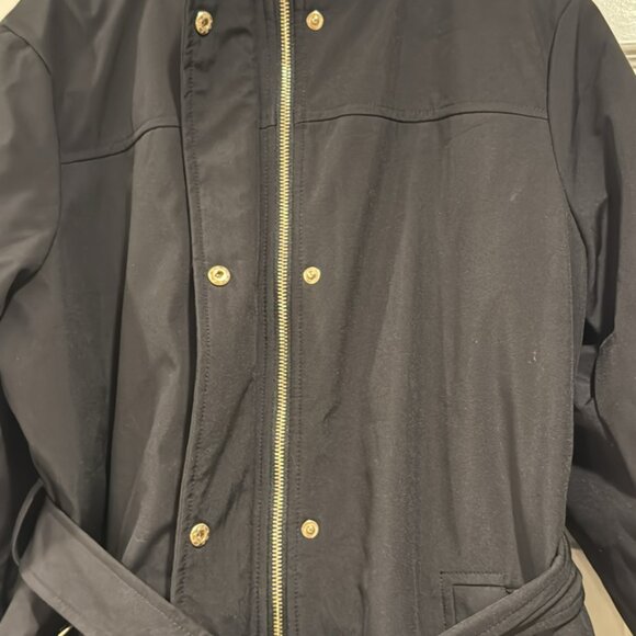 Michael Kors belted removable hood insulated length water/windproof coat size L - Picture 3 of 7
